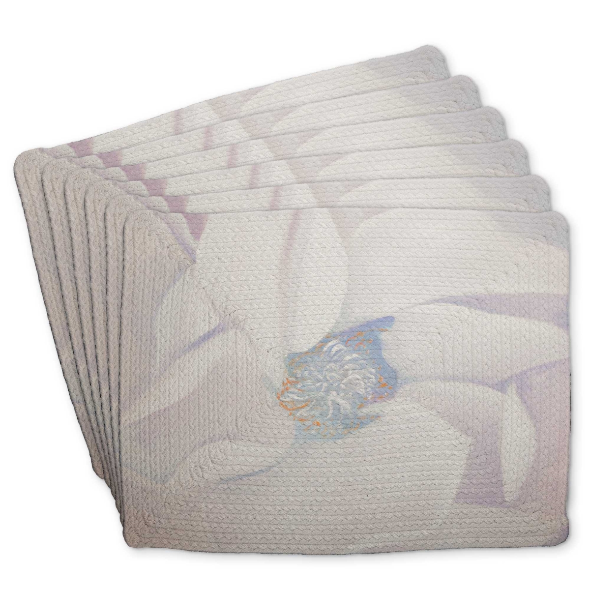 Picture of Begin Home Decor C6BP14189MICLR 14 x 18 in. Delicacy Braided Polyester Placemat - Stylish Home Decor - Set of 6