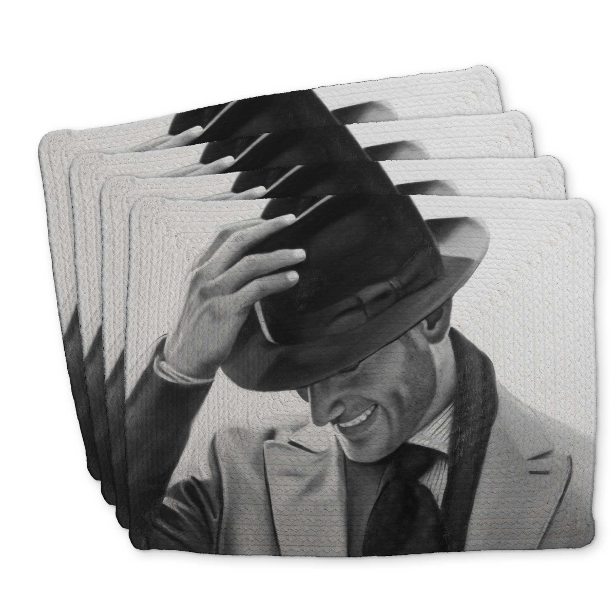 Picture of Begin Home Decor C4BP1418W8OMT0 14 x 18 in. Well-Dressed Man Braided Polyester Placemat - Home Decor - Set of 4