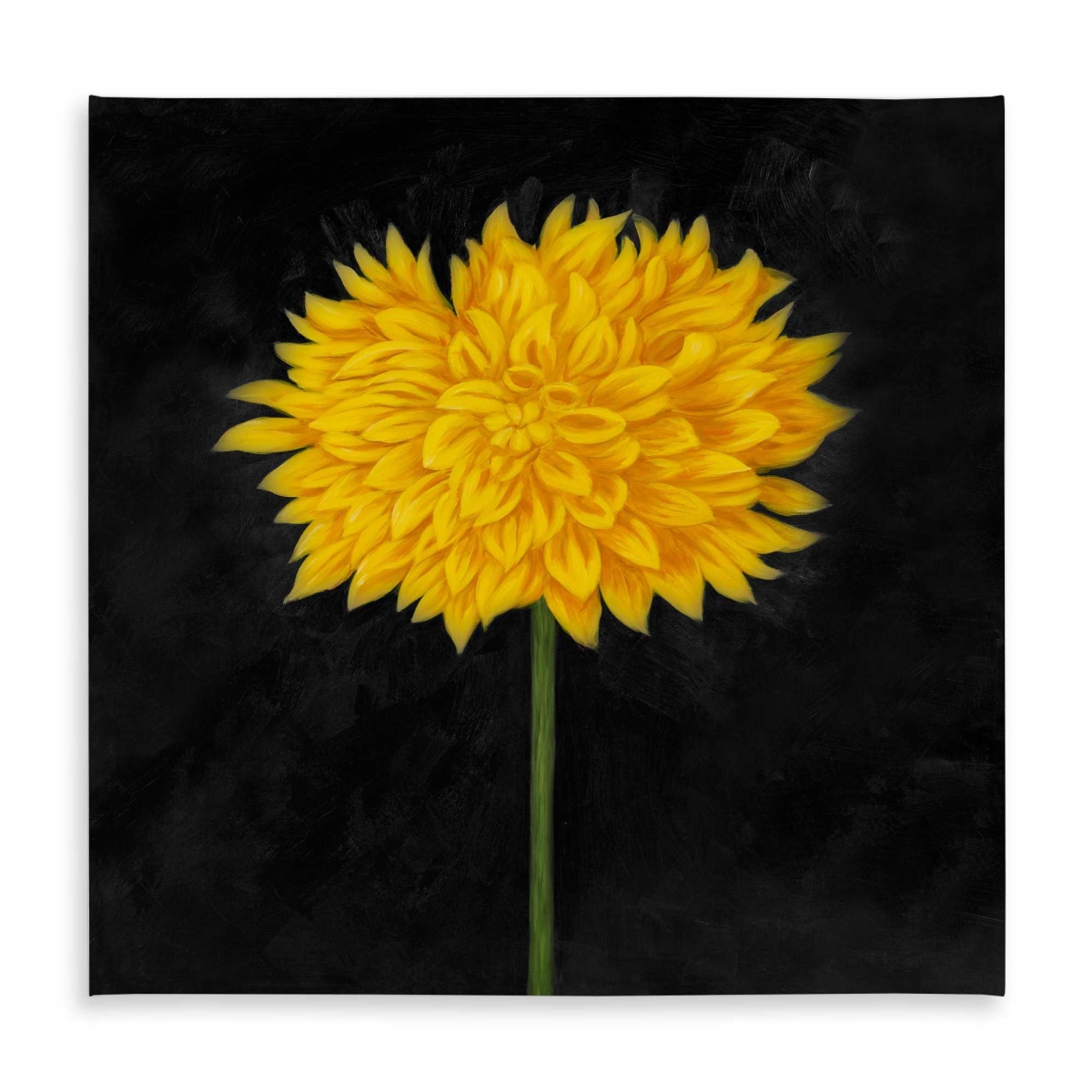 Picture of Begin Home Decor C1TC58586QR7C8 58 x 58 in. Yellow Chrysanthemum Black Rustic Tablecloth - Indoor & Outdoor