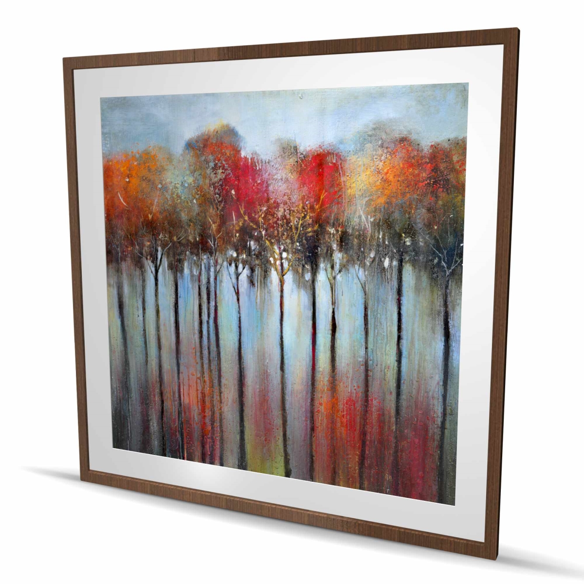 C1FM4848K23GEA 48 x 48 in. Abstract & Colorful Forest Print Wall Art - Blue Contemporary Decor