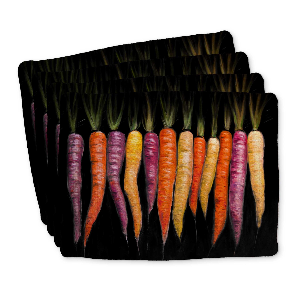 Picture of Begin Home Decor C4BP1418IMBYDU 14 x 18 in. Carrots Varieties Braided Polyester Placemat for Home Decor - Set of 4