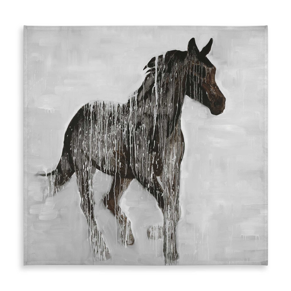 Picture of Begin Home Decor C1TC585833GONO 58 x 58 in. Abstract Brown Horse Tablecloth - Indoor & Outdoor Decor