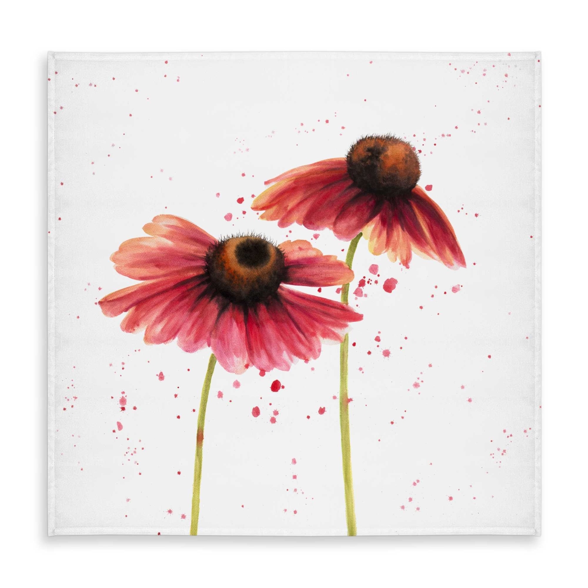 Picture of Begin Home Decor C1TC58584XG8MP 58 x 58 in. Two Pink Daisies Tablecloth - Floral Indoor & Outdoor Decor