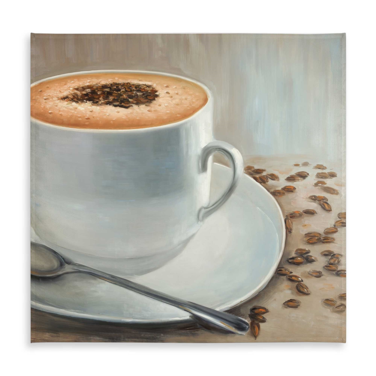 Picture of Begin Home Decor C1TC5858C59GJQ 58 x 58 in. Cappuccino Time Tablecloth - Stylish Indoor & Outdoor Decor