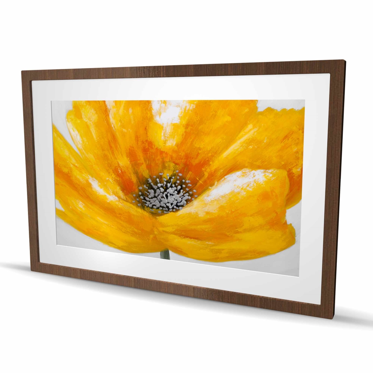 C1FM2436LWI8R0 24 x 36 in. Beautiful Yellow Flower - Framed Matted Print for Home Decor