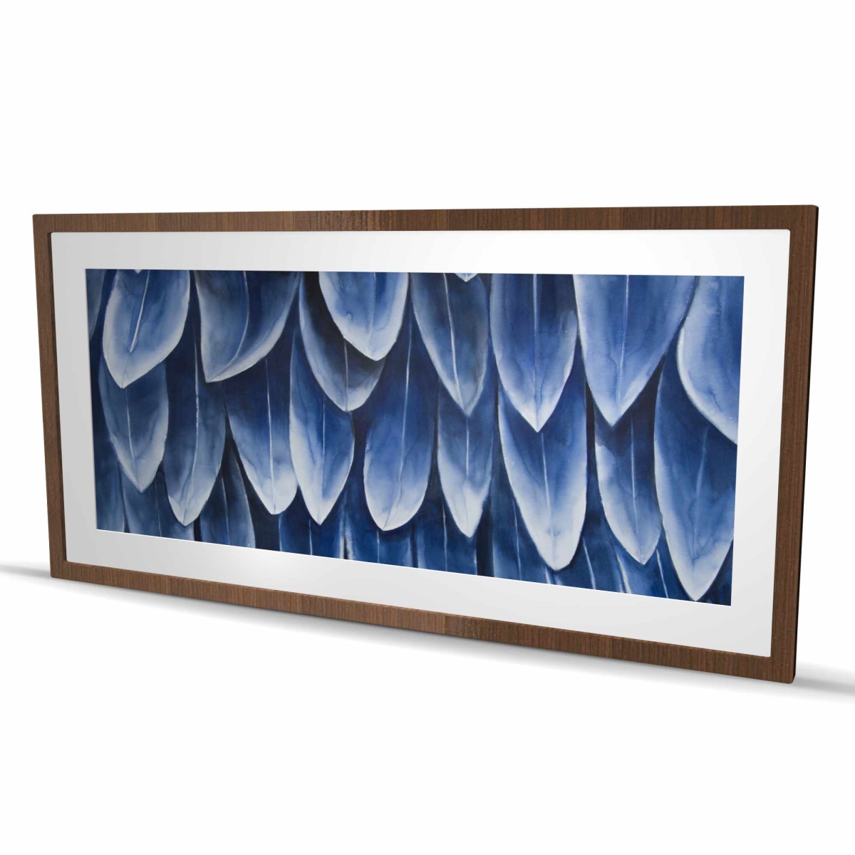 C1FM24488MCFV9 24 x 48 in. Plumage Blue - Spiritual Classic Framed Matted Print Decor