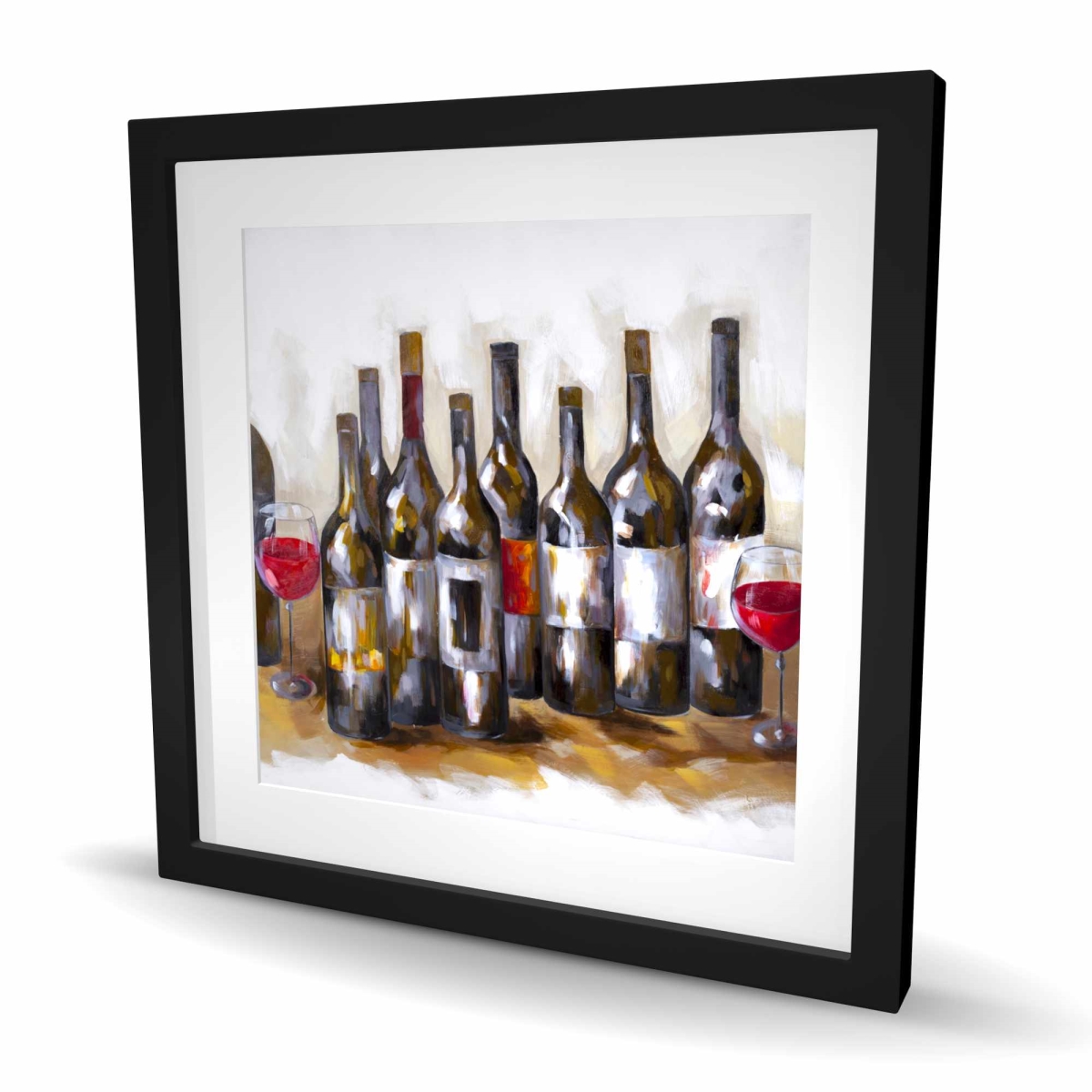 UPC 684232000092 product image for C1FM2424SC65TB 24 x 24 in. Red Wine Bottles - Still Life Contemporary Framed Pri | upcitemdb.com