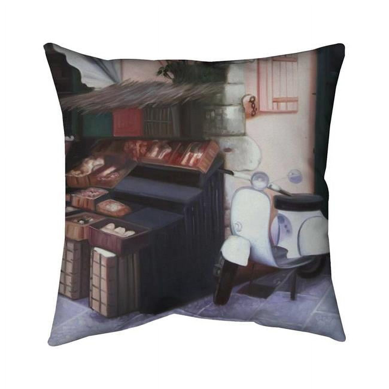 UPC 699767154745 product image for 5542-1616-AR10 16 x 16 in. Kiosk In Italy-Double Sided Print Outdoor Pillow Cove | upcitemdb.com