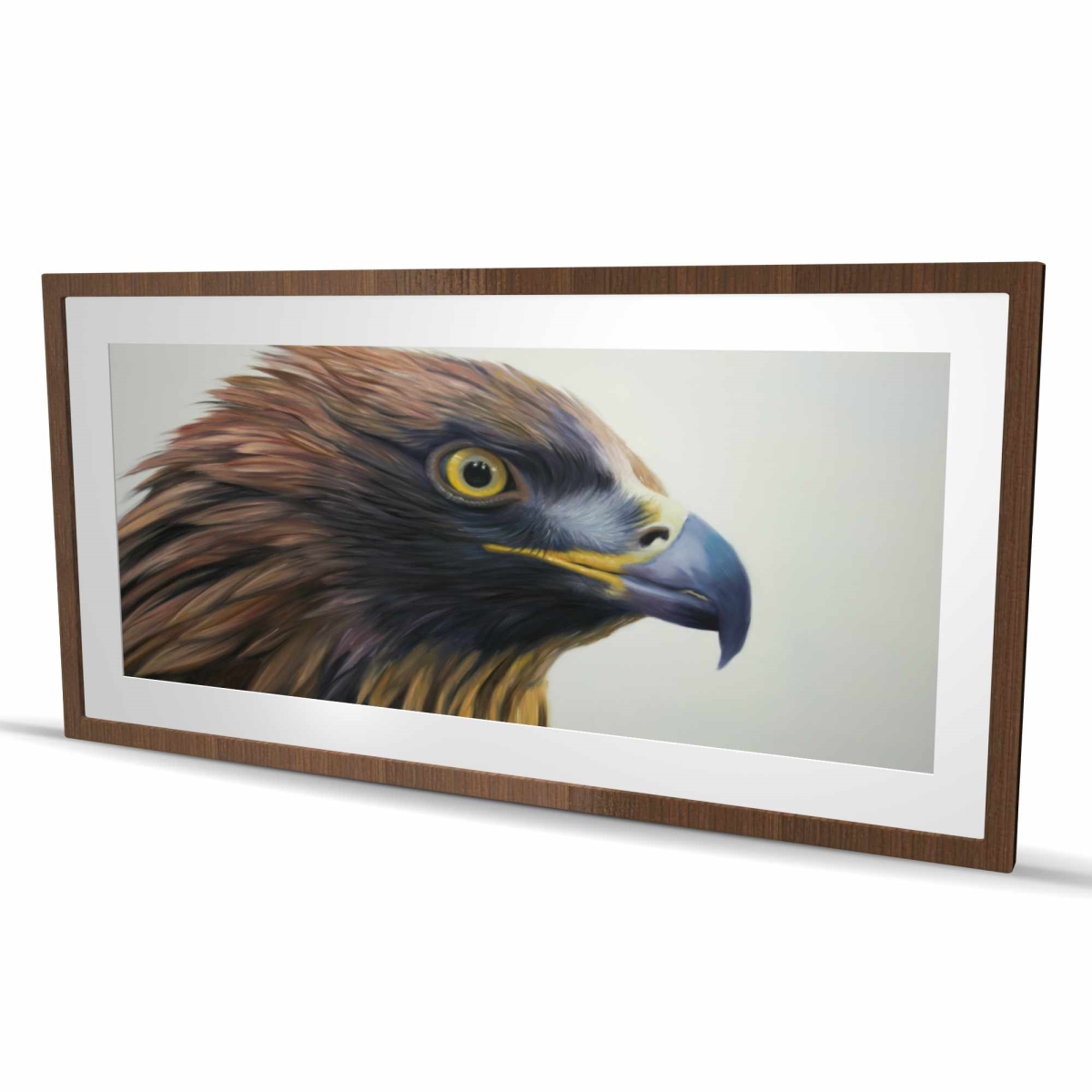 C1FM24480NJJS7 24 x 48 in. Brown-Headed Eagle Framed Matted Print - Best Sellers Decor