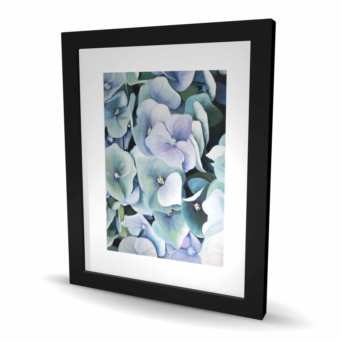 C1FM1620G2EPOC 16 x 20 in. Hydrangea Plant Framed Matted Print - Floral Bedroom Decor