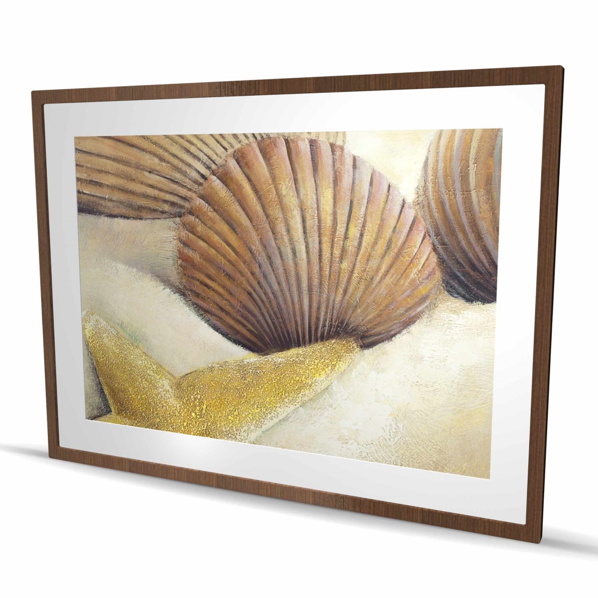 C1FM36483K0VKA 36 x 48 in. Starfish & Seashells Beach Print - Beige Animals Decor