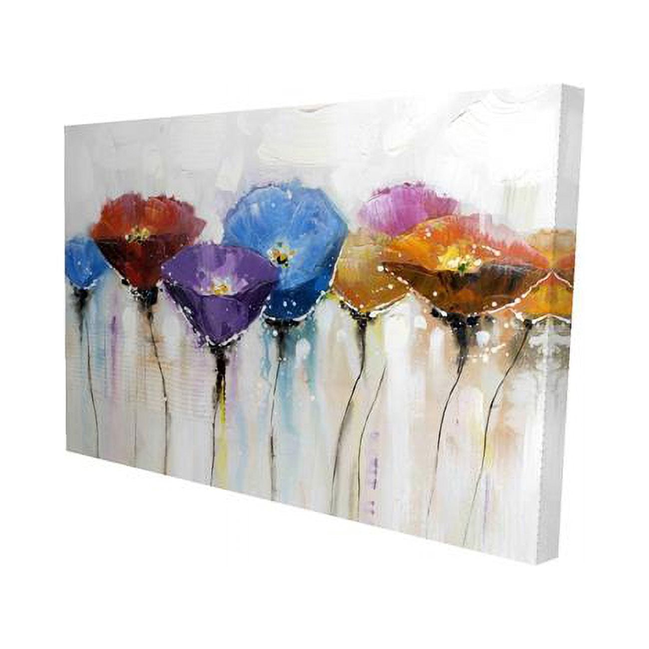 12 x 18 in. Colorful Flowers-Print on Canvas