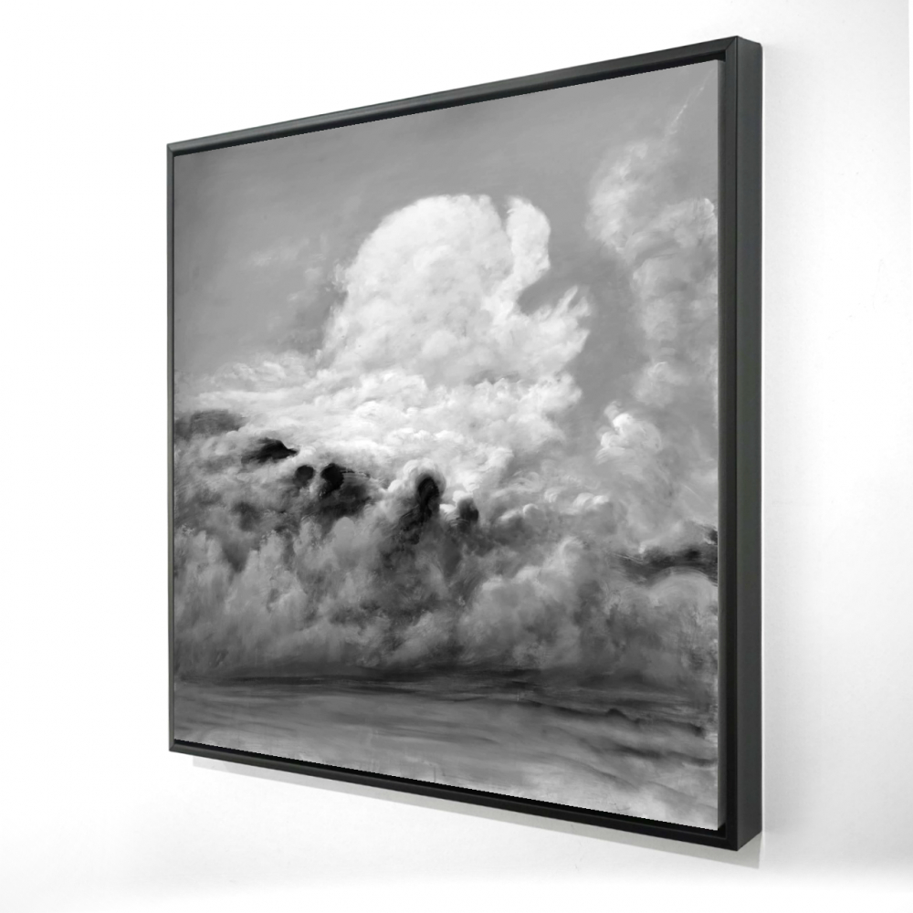 2081-2424-LA59-2 24 x 24 in. Clouds Framed Canvas - Mountains Bedroom Decor - Home Wall Art