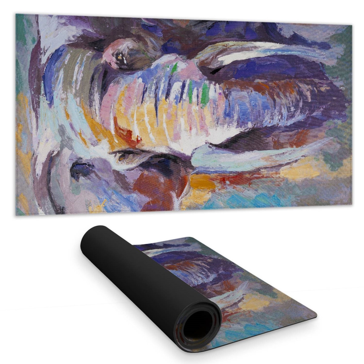 UPC 699767606916 product image for C1DM1531WGNT9C 16 x 32 in. Purple Elephant Desk Mat - Pastel Color Bedroom Decor | upcitemdb.com