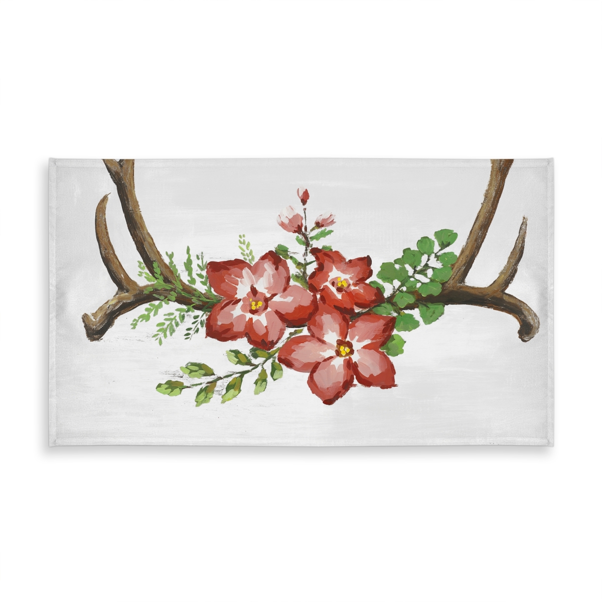 Picture of Begin Home Decor C1TCLRGESZGZO6 58 x 102 in. Bohemian Deer Tablecloth - Indoor & Outdoor Home Decor - Pink Flowers