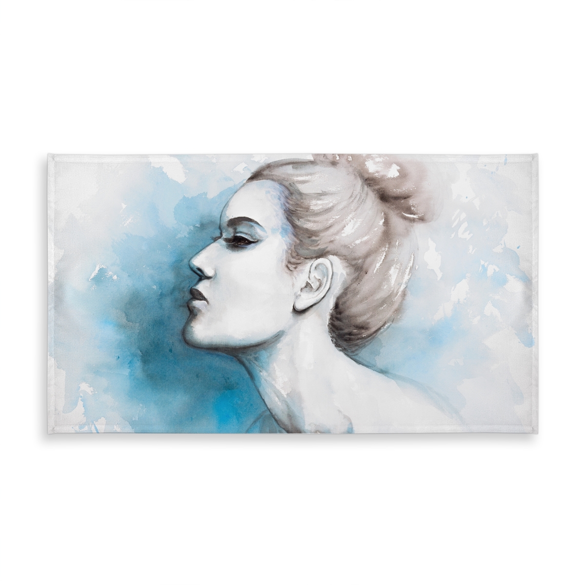 Picture of Begin Home Decor C1TCLRGELG2L48 58 x 102 in. Watercolor Abstract Girl Tablecloth - Indoor & Outdoor Decor