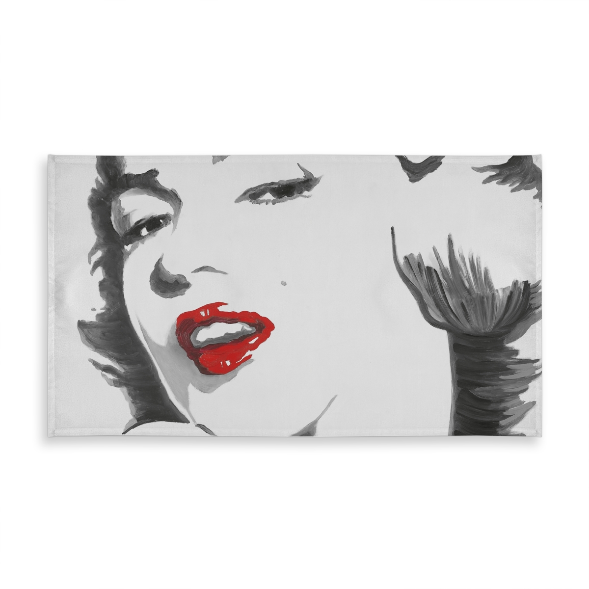 Picture of Begin Home Decor C1TCLRGEVLRW31 58 x 102 in. Retro Gray Tablecloth - Marilyn Monroe Outline - Indoor & Outdoor