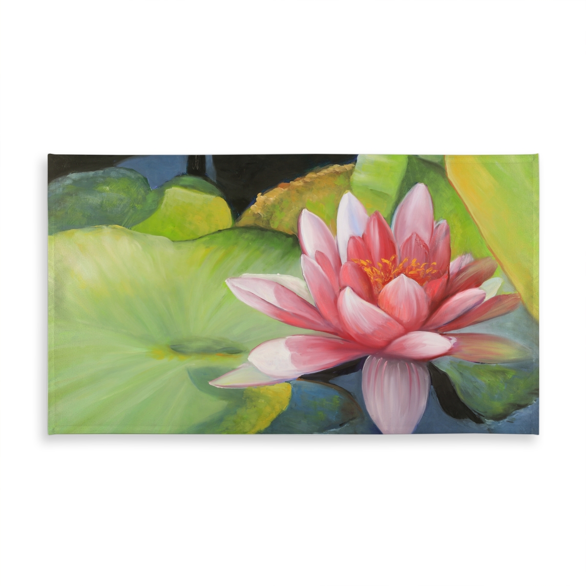 Picture of Begin Home Decor C1TCLRGELI86HR 58 x 102 in. Botanical Romantic Blue Tablecloth - Water Lilies & Lotus Decor
