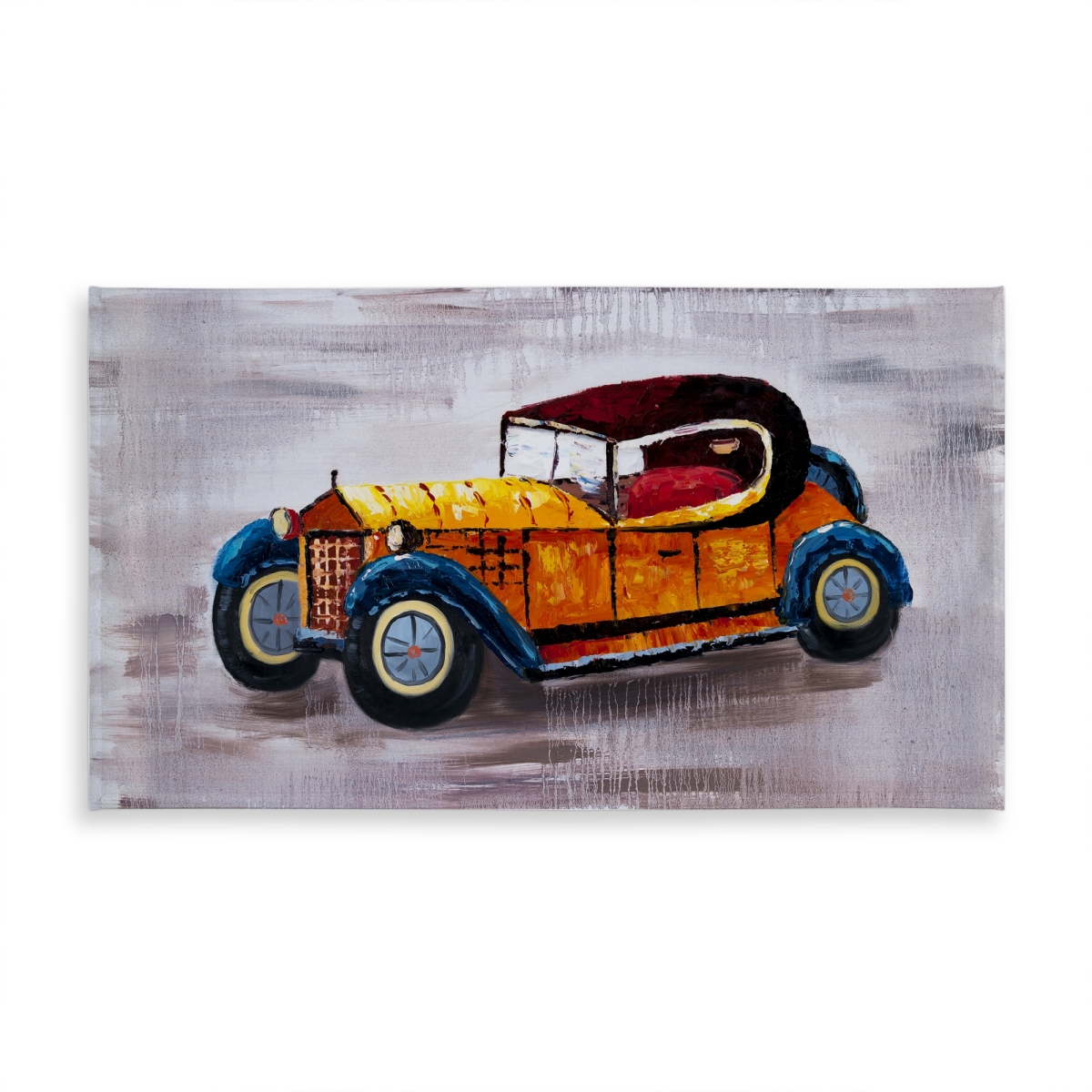 Picture of Begin Home Decor C1TCLRGET27IP3 58 x 102 in. Yellow Toy Car Tablecloth - Vintage Indoor & Outdoor Decor