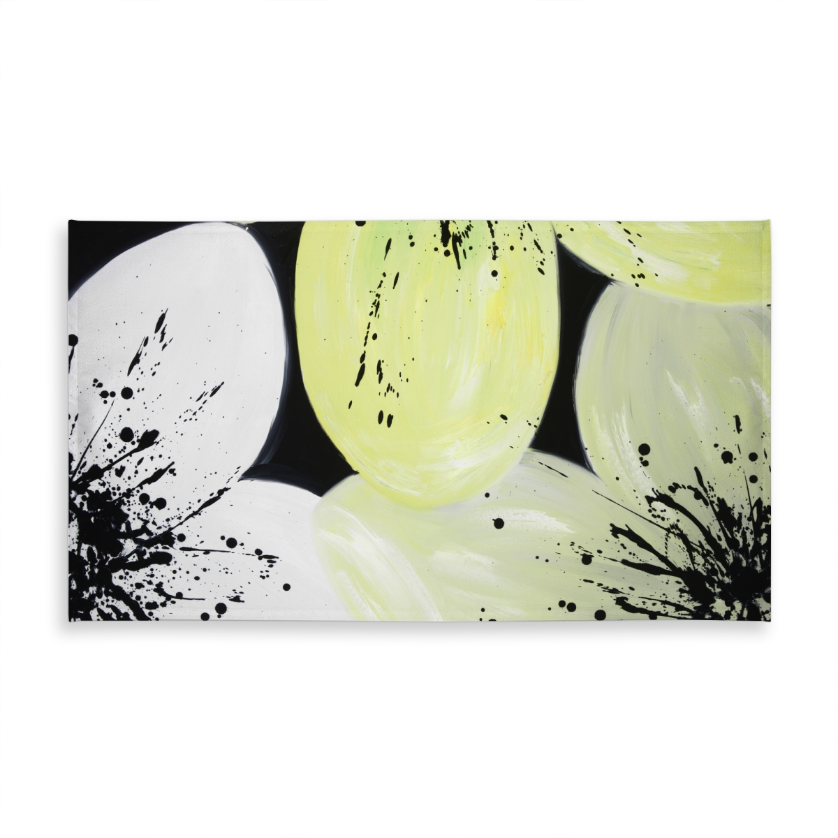 Picture of Begin Home Decor C1TCLRGEKY8OWG 58 x 102 in. White & Yellow Petals Floral Tablecloth - Indoor Outdoor Decor