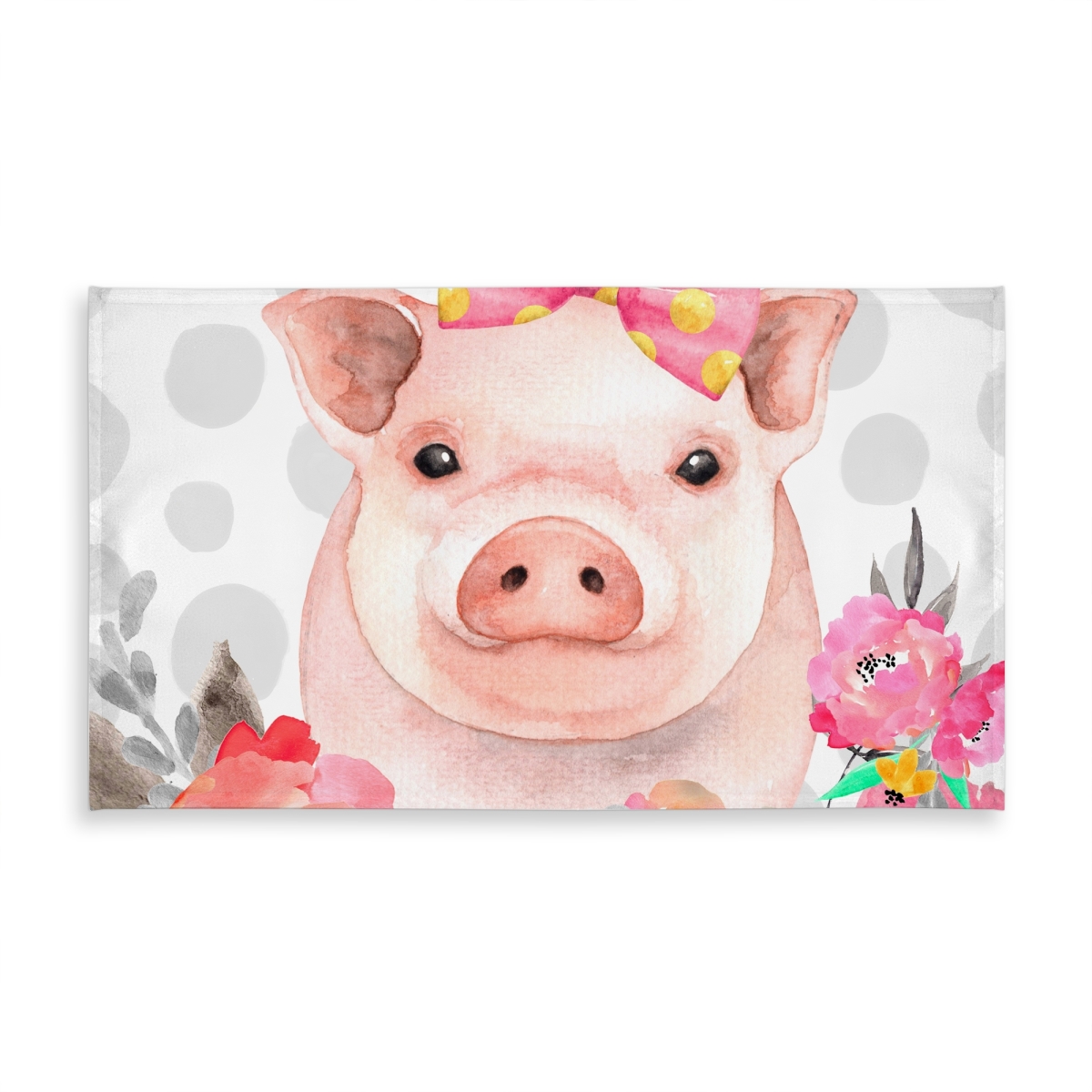 Picture of Begin Home Decor C1TCLRGET1UJ3D 58 x 102 in. Pretty Pig Pink Tablecloth - Indoor & Outdoor Home Decor