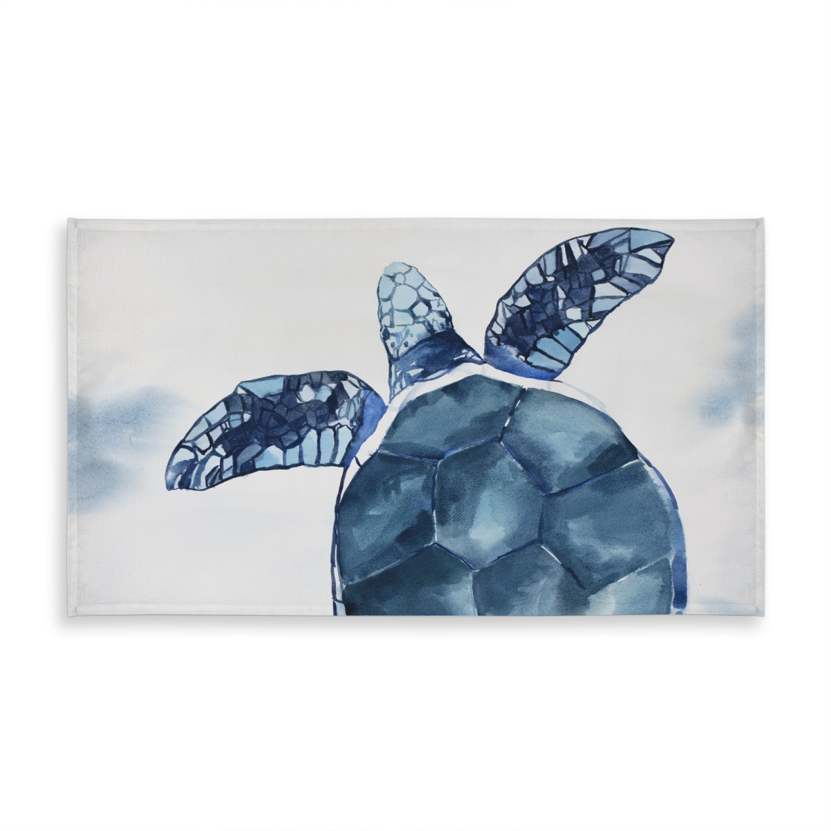 Picture of Begin Home Decor C1TCLRGEP8NU6C 58 x 102 in. Watercolor Blue Turtle Tablecloth - Indoor & Outdoor Decor