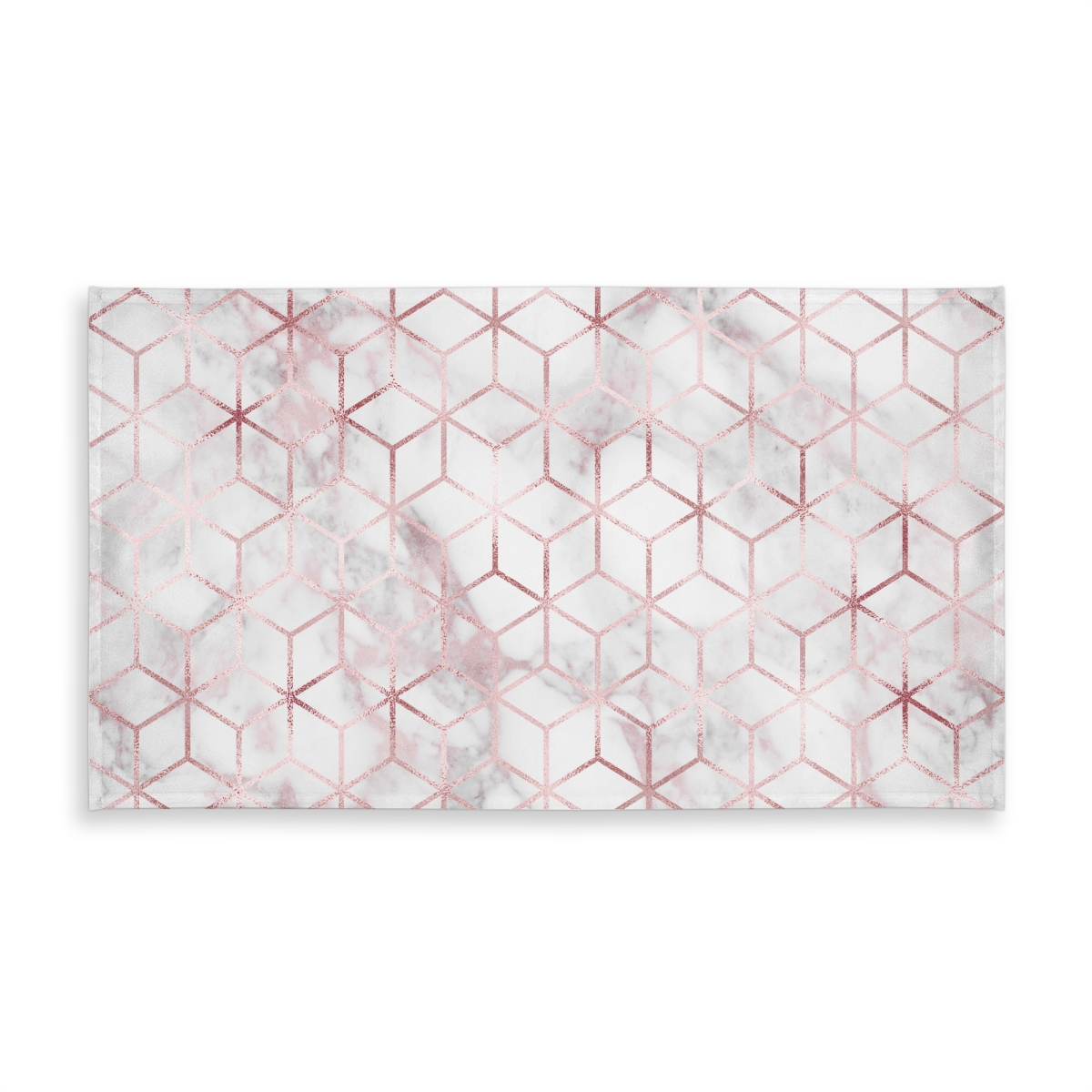 Picture of Begin Home Decor C1TCLRGETJXZ04 58 x 102 in. Symmetry White Abstract Tablecloth for Bedroom Indoor & Outdoor