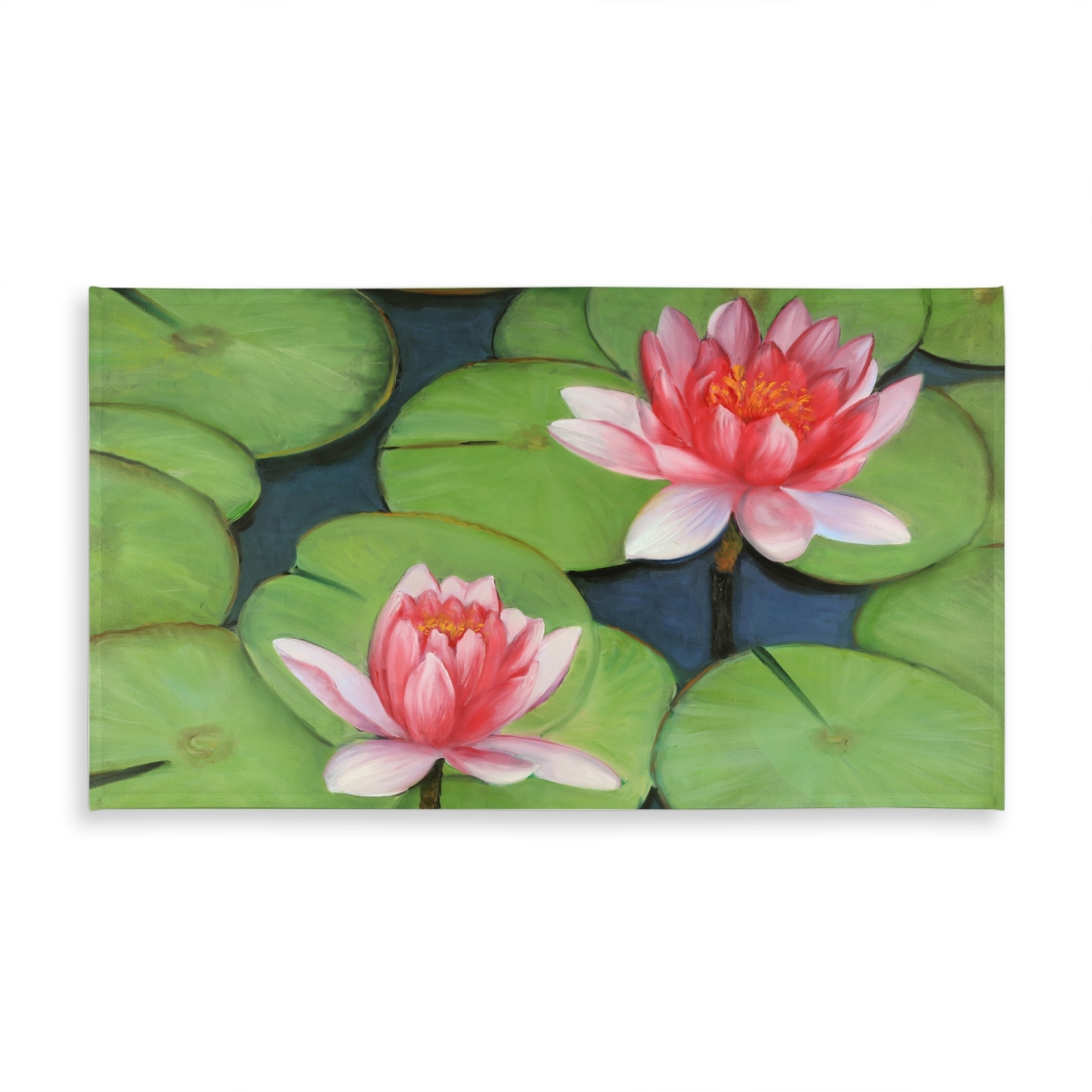 Picture of Begin Home Decor C1TCLRGESMLNY9 58 x 102 in. Lotus Flowers Tablecloth - Romantic Floral Bedroom Decor