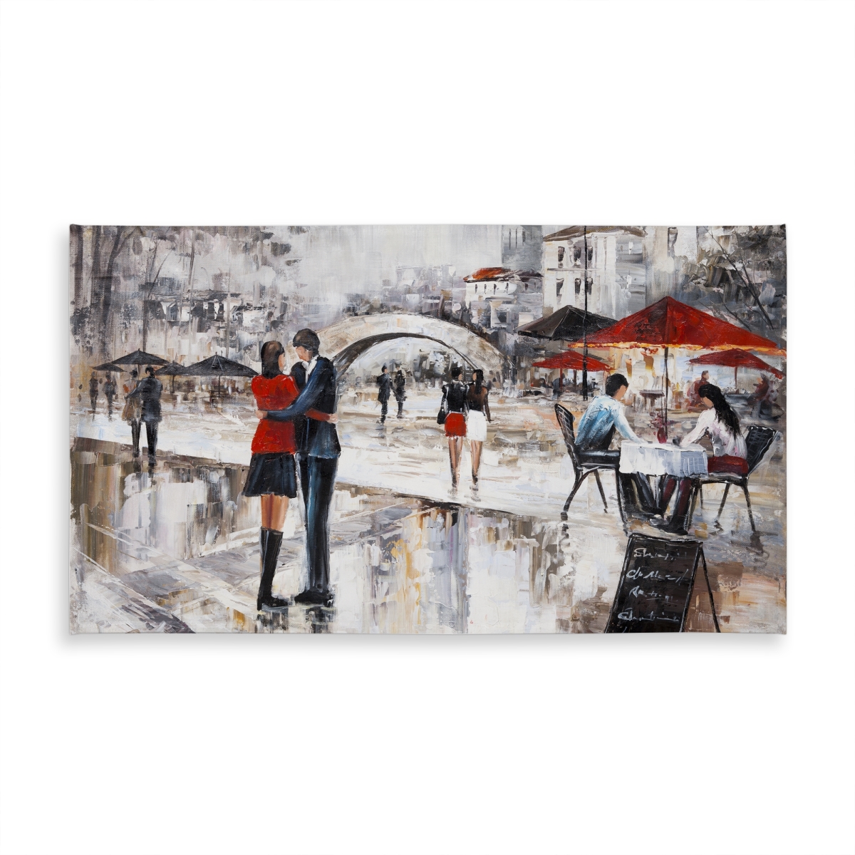 Picture of Begin Home Decor C1TCLRGEZX7HEK 58 x 102 in. Gray Tablecloth - Young Couple Hugging - Indoor & Outdoor Decor