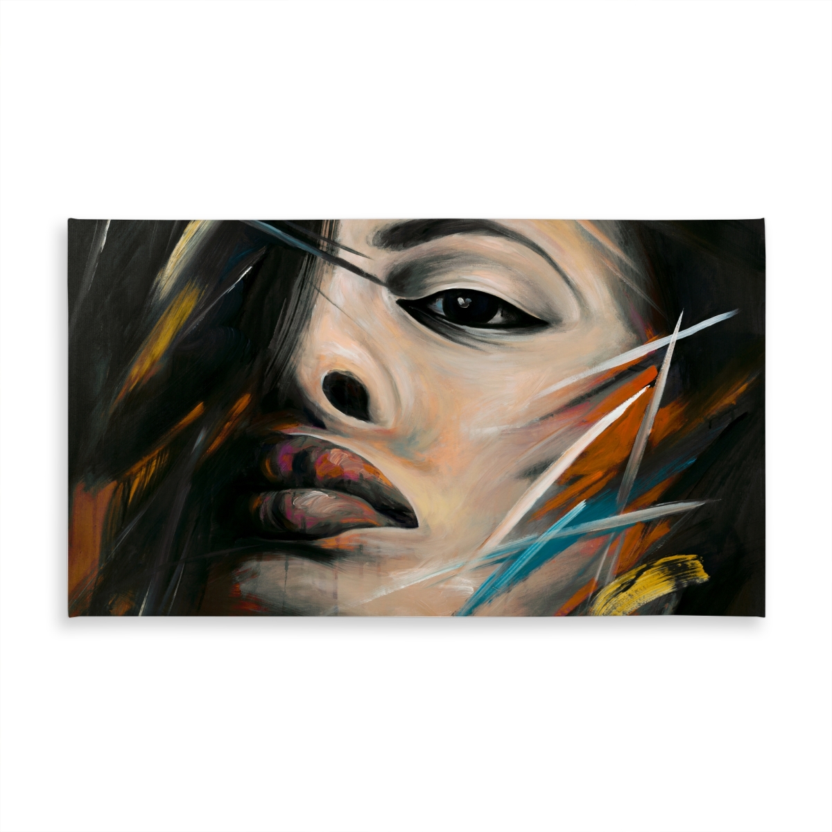 Picture of Begin Home Decor C1TCLRGEZAWEW9 58 x 102 in. Bohemian Beauty Abstract Woman Portrait Tablecloth - Home Decor
