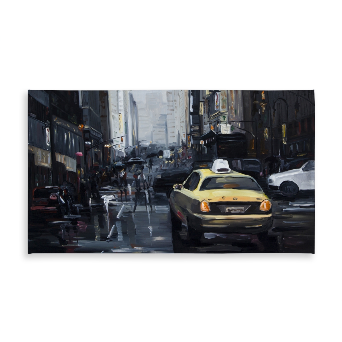 Picture of Begin Home Decor C1TCLRGEZUT80D 58 x 102 in. York in the Dark Cityscape Tablecloth - Indoor & Outdoor Decor