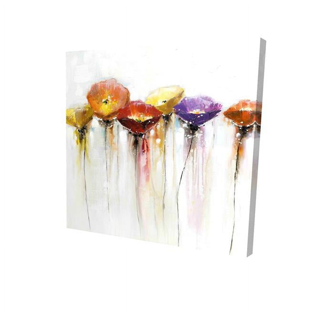 32 x 32 in. Multiple Colorful Abstract Flowers-Print on Canvas