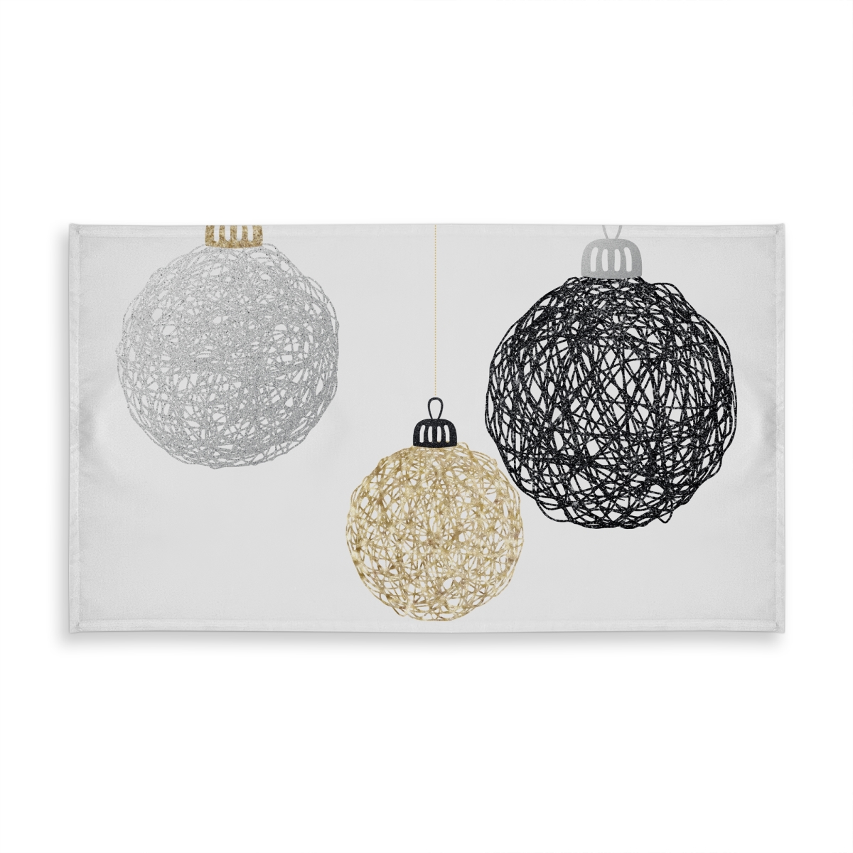 Picture of Begin Home Decor C1TCLRGE2LUMRZ 58 x 102 in. Three Christmas Balls Tablecloth - Indoor & Outdoor Decor