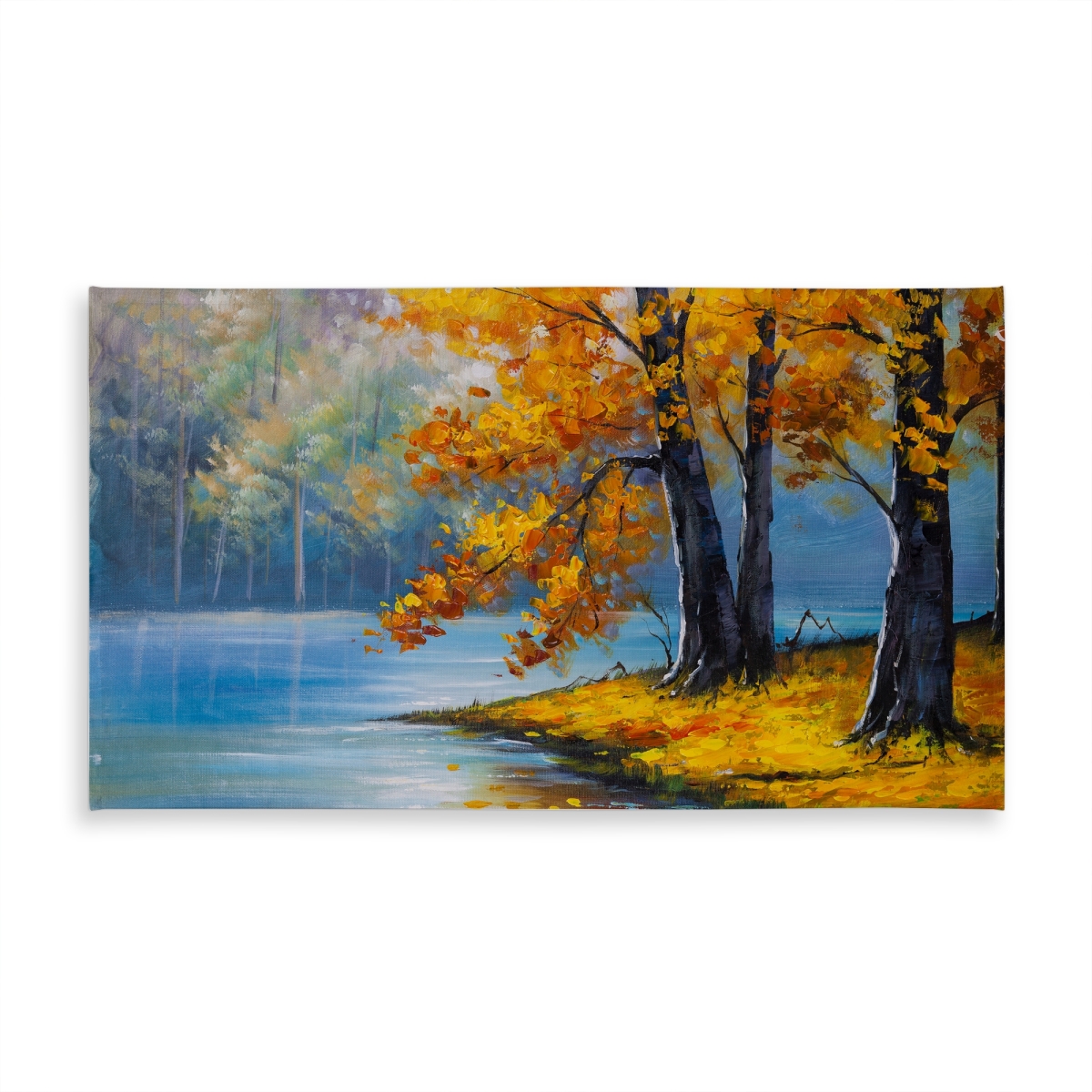 Picture of Begin Home Decor C1TCLRGEOAPN08 58 x 102 in. Two Trees by the Lake Tablecloth - Indoor Outdoor Home Decor