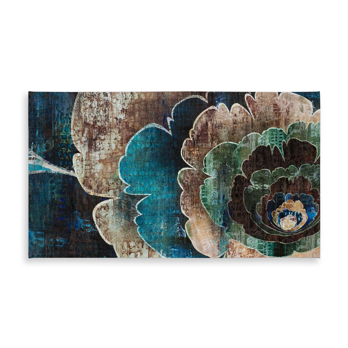 Picture of Begin Home Decor C1TCLRGESUH3KV 58 x 102 in. Blue Flower Montage Tablecloth - Indoor & Outdoor Home Decor