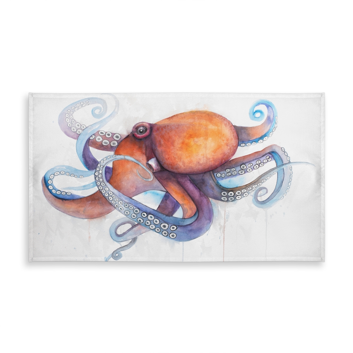 Picture of Begin Home Decor C1TCLRGE338033 58 x 102 in. Colorful Octopus Tablecloth - Blue Indoor & Outdoor Home Decor