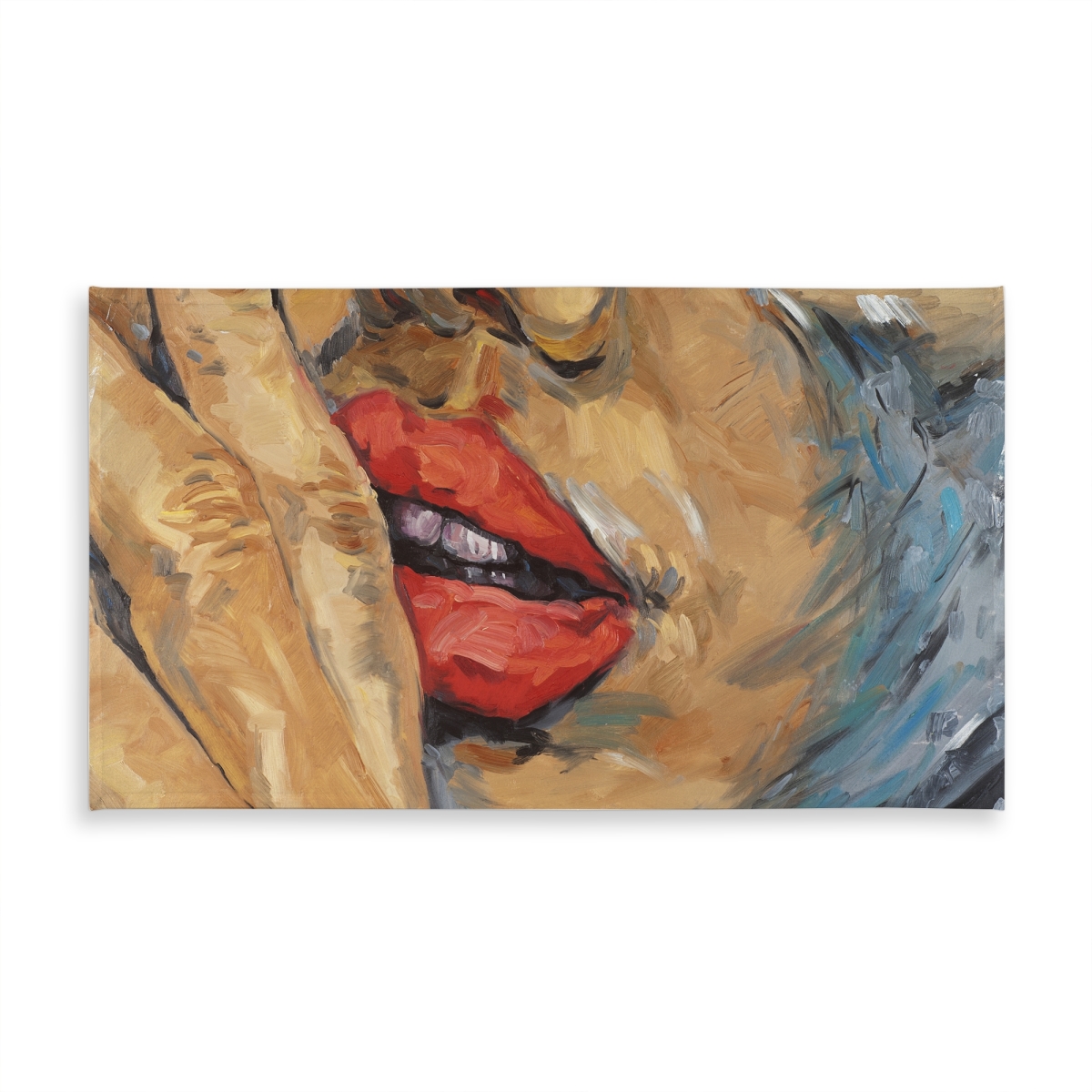 Picture of Begin Home Decor C1TCLRGEONMRN3 58 x 102 in. Shushing Lips Tablecloth - Indoor & Outdoor Home Decor