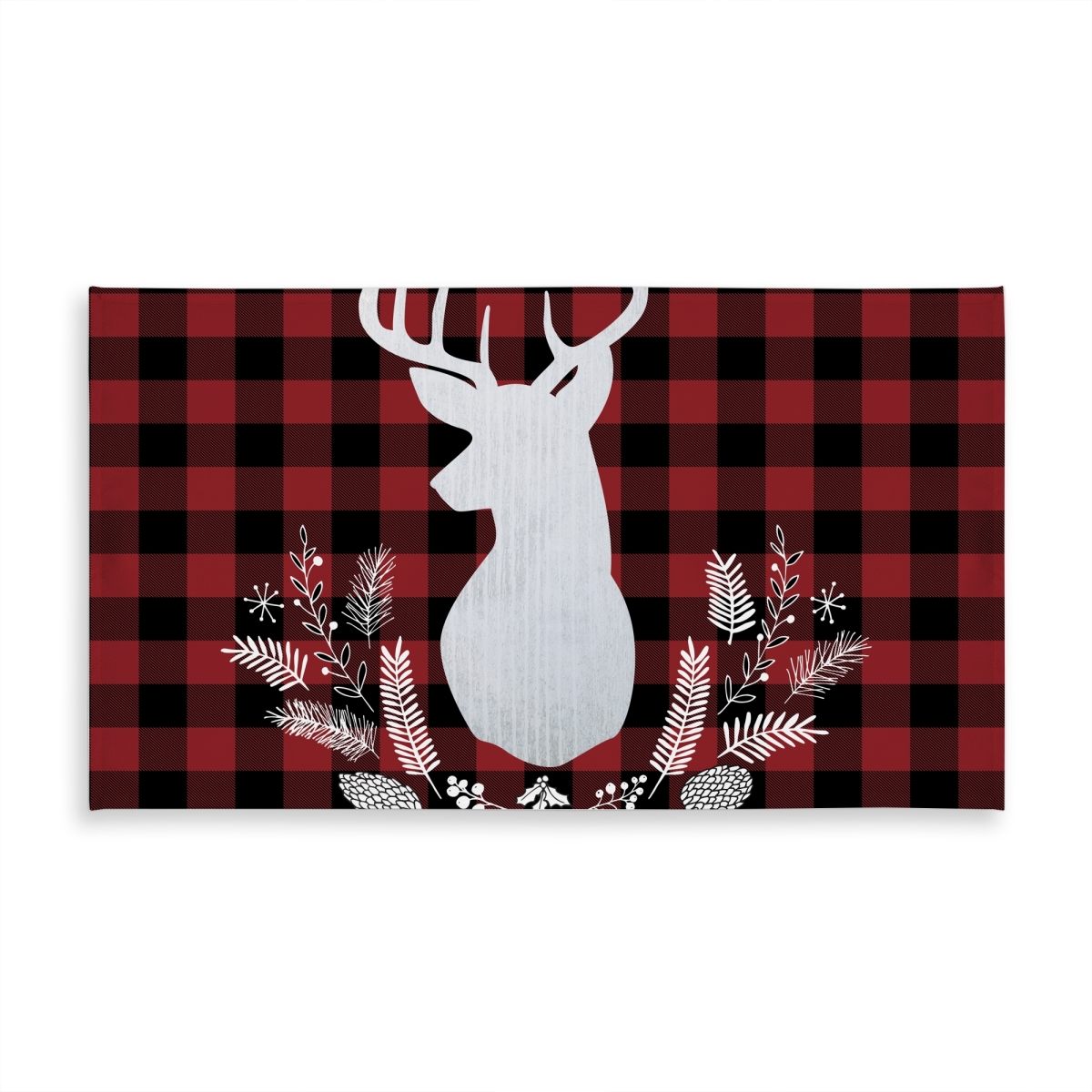 Picture of Begin Home Decor C1TCLRGELTXS89 58 x 102 in. Deer Plaid Rustic Tablecloth - Indoor & Outdoor Holiday Decor