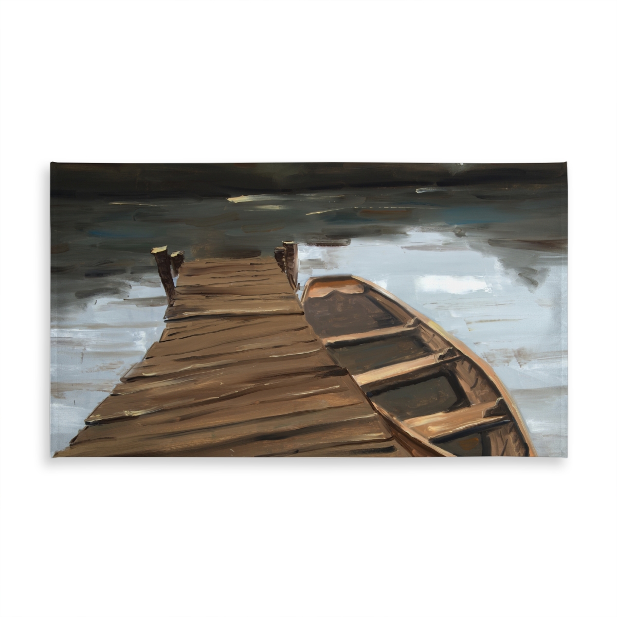 Picture of Begin Home Decor C1TCLRGE3FGD1I 58 x 102 in. Lake, Dock & Boat Tablecloth - Indoor & Outdoor Home Decor