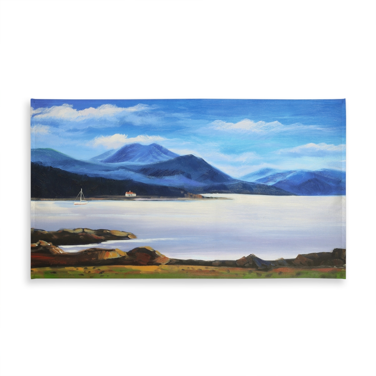 Picture of Begin Home Decor C1TCLRGET4AL9Q 58 x 102 in. Scenic Trees Blue Tablecloth - Scottish Highlands Home Decor