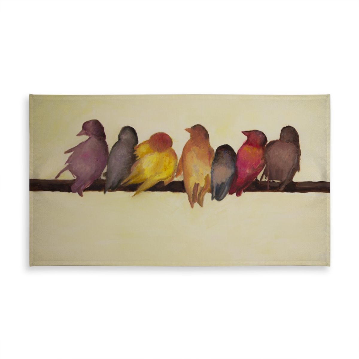 Picture of Begin Home Decor C1TCLRGE3BIRAA 58 x 102 in. Bird Family Tablecloth - Yellow Animal Decor for Home & Patio