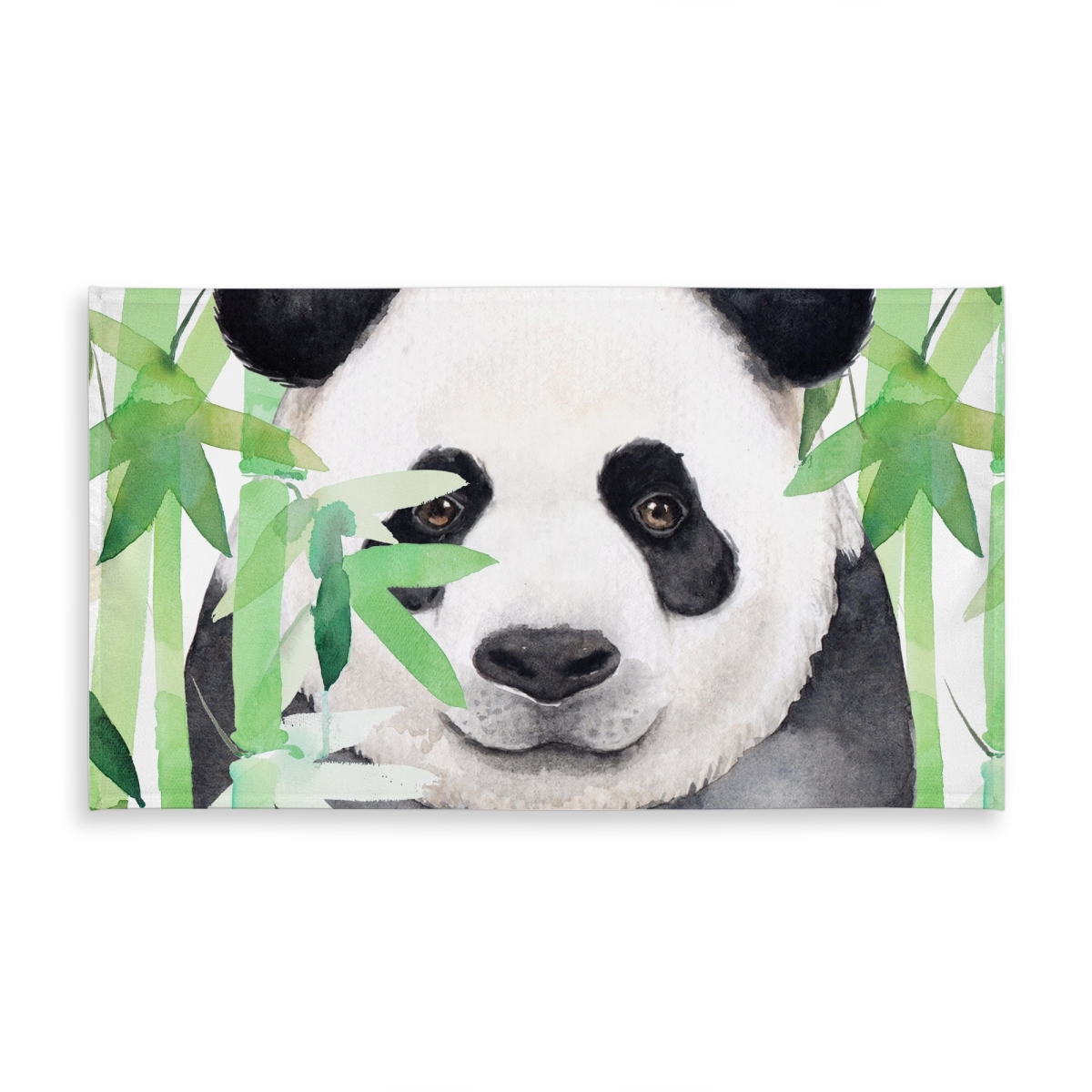 Picture of Begin Home Decor C1TCLRGEL6QUSX 58 x 102 in. Hidden Panda in Bamboo Botanical White Animals Tablecloth