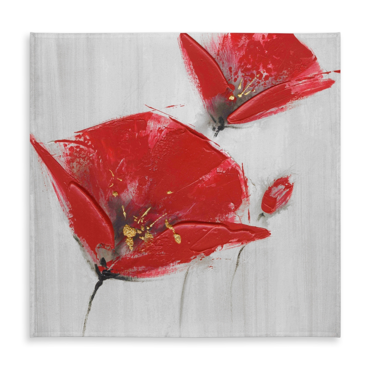 Picture of Begin Home Decor C1TC58589VECEV 58 x 58 in. Botanical Floral Tablecloth - Three Red Flowers - Indoor & Outdoor