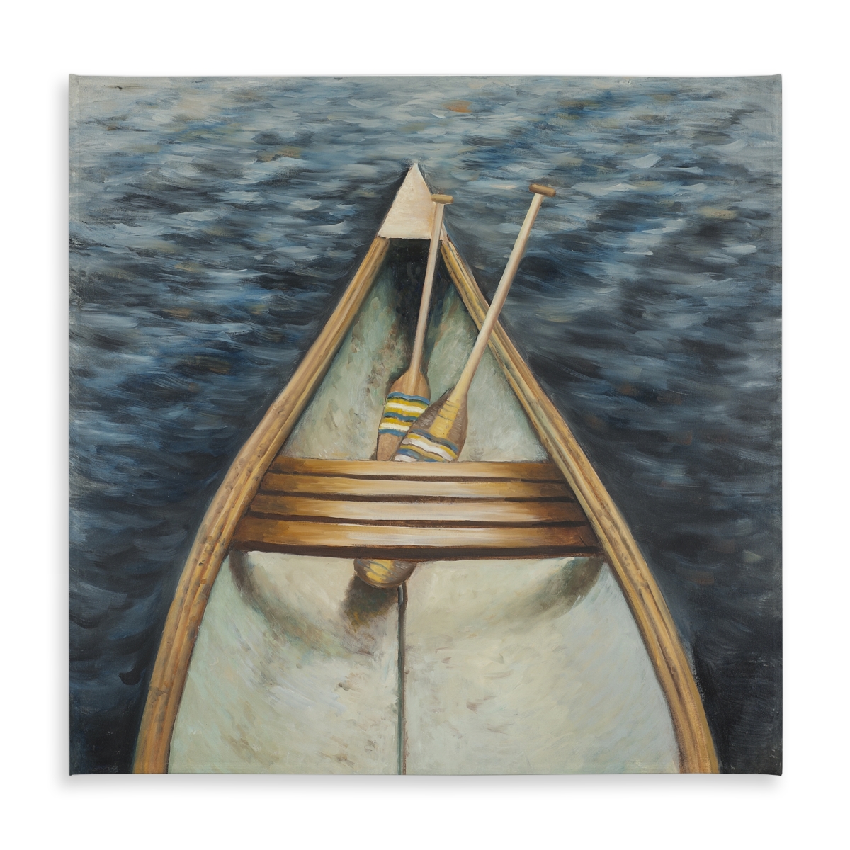 Picture of Begin Home Decor C1TC5858IYHF35 58 x 58 in. Canoeing on the Lake Tablecloth - Indoor & Outdoor Home Decor
