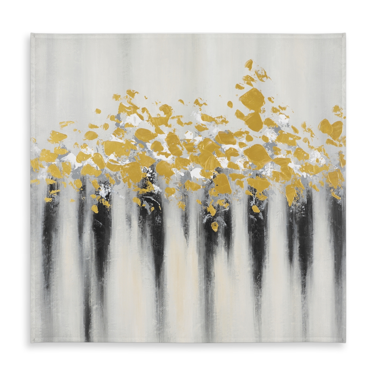 Picture of Begin Home Decor C1TC58585QSDQ9 58 x 58 in. Gray Tablecloth with Golden Spots - Indoor & Outdoor Decor