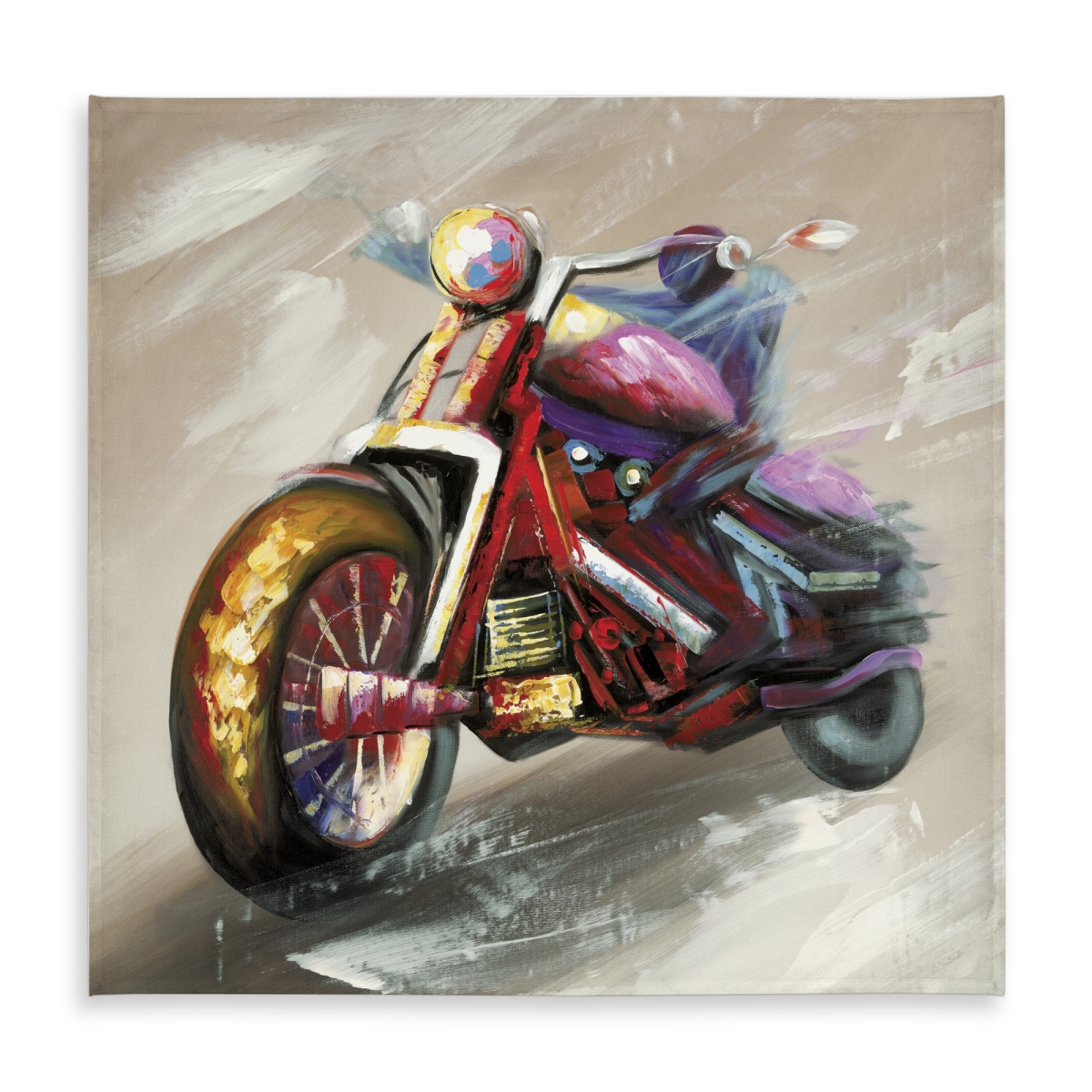 Picture of Begin Home Decor C1TC5858SR207B 58 x 58 in. Abstract Motorcycle Red Tablecloth - Indoor & Outdoor Decor
