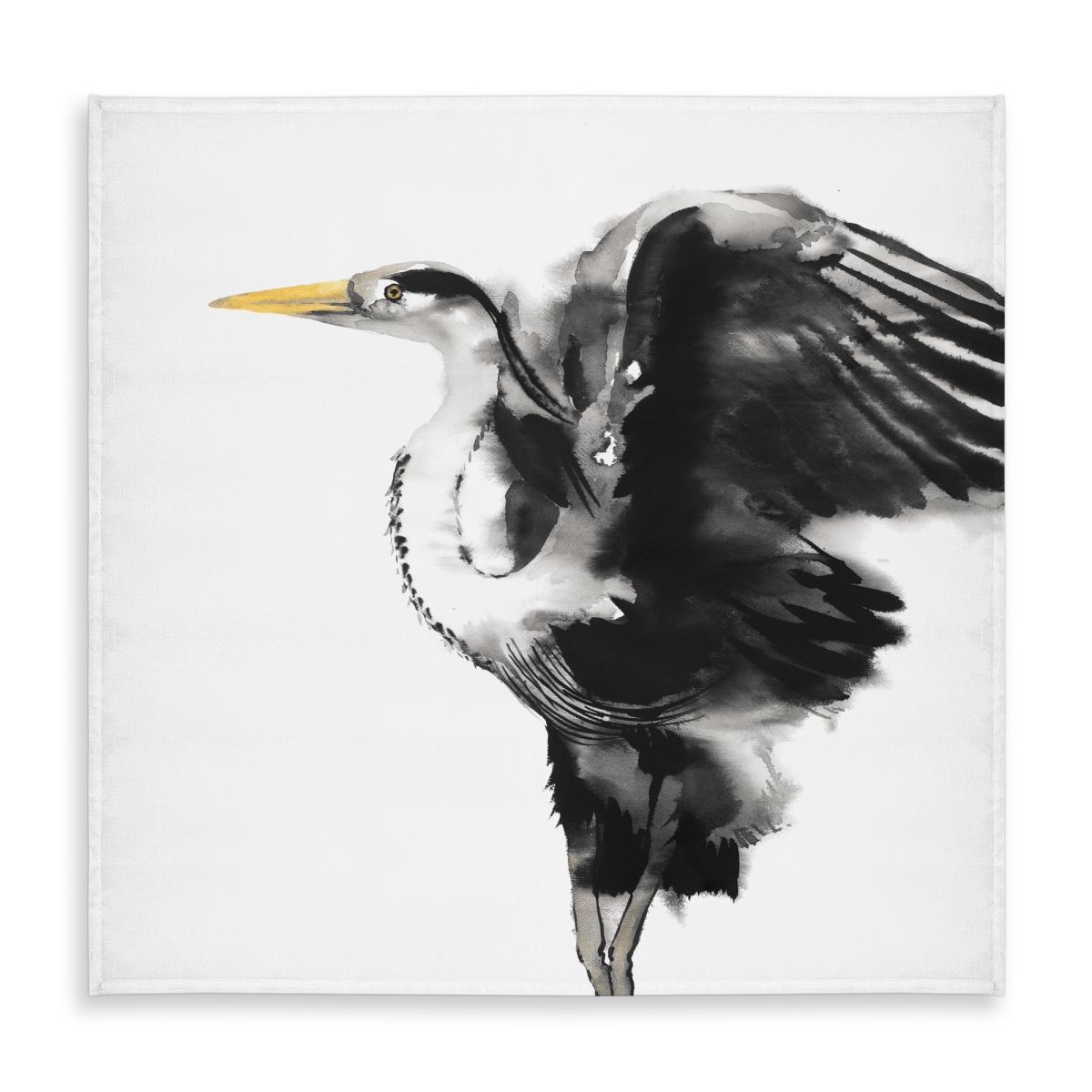 Picture of Begin Home Decor C1TC58587CJMA9 58 x 58 in. Heron Bird Gray Tablecloth - Indoor & Outdoor Home Decor
