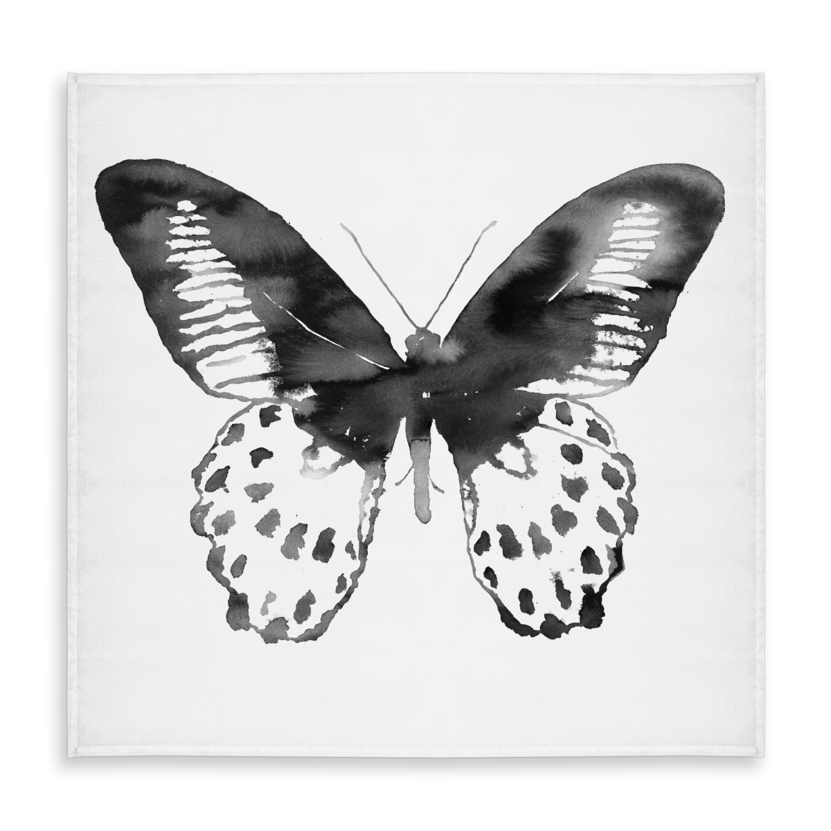 Picture of Begin Home Decor C1TC5858QHKVTX 58 x 58 in. White Insect Tablecloth - Black Butterfly Home Decor