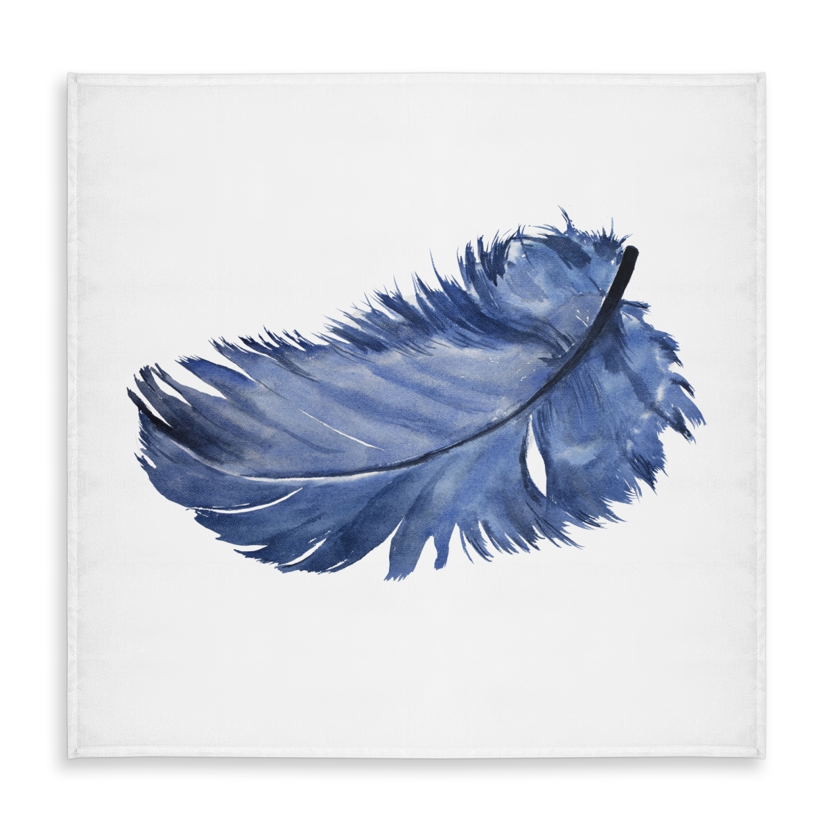 Picture of Begin Home Decor C1TC58581KAZ5T 58 x 58 in. Blue Bohemian Tablecloth - Watercolor Feather Home Decor