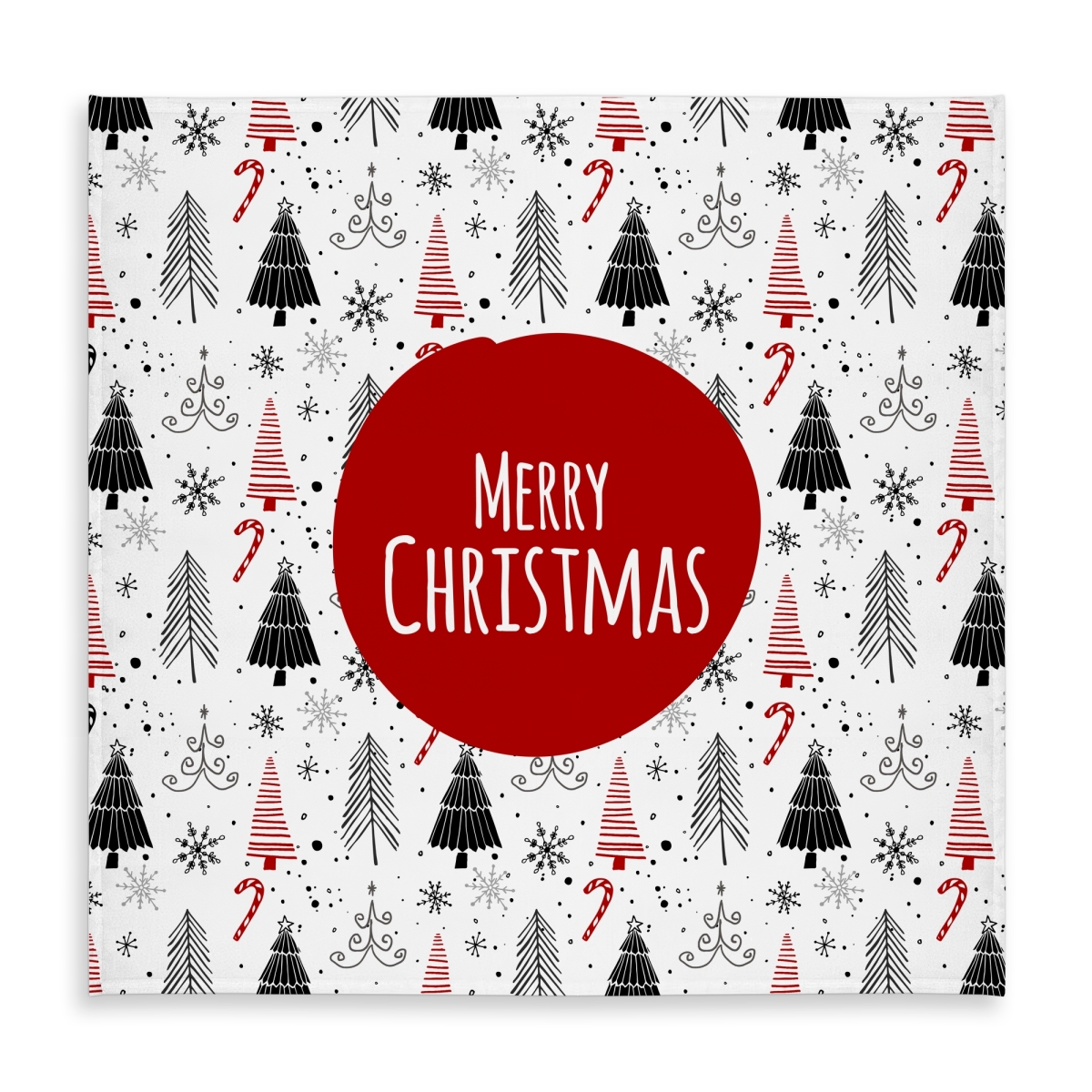 Picture of Begin Home Decor C1TC5858Z95EHW 58 x 58 in. Merry Christmas Tablecloth - Indoor & Outdoor Home Decor Quotes